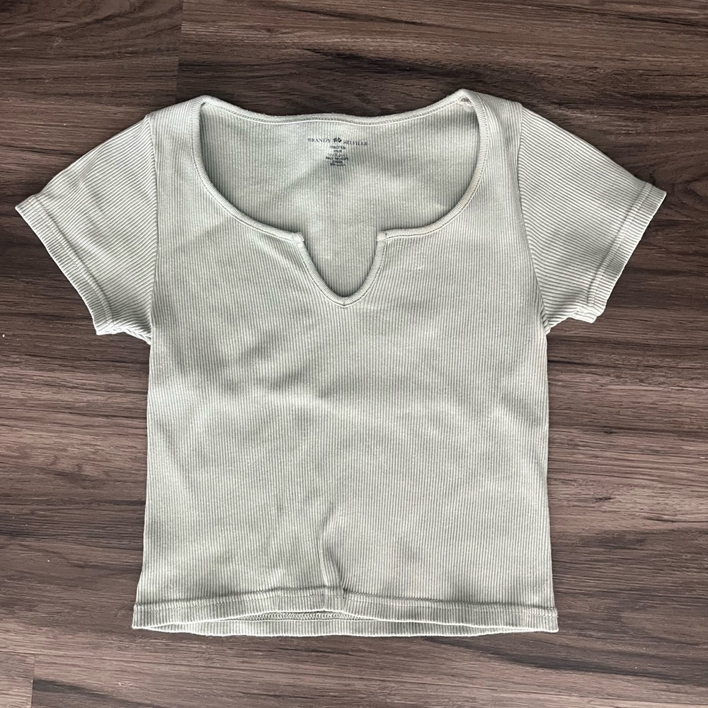 SOLD: Brandy Melville baby tee with v-neck detail